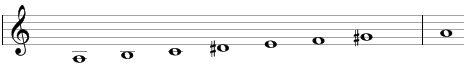 Hungarian scale in traditional notation