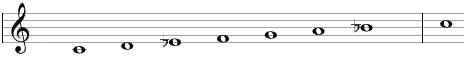 Rast scale in traditional notation