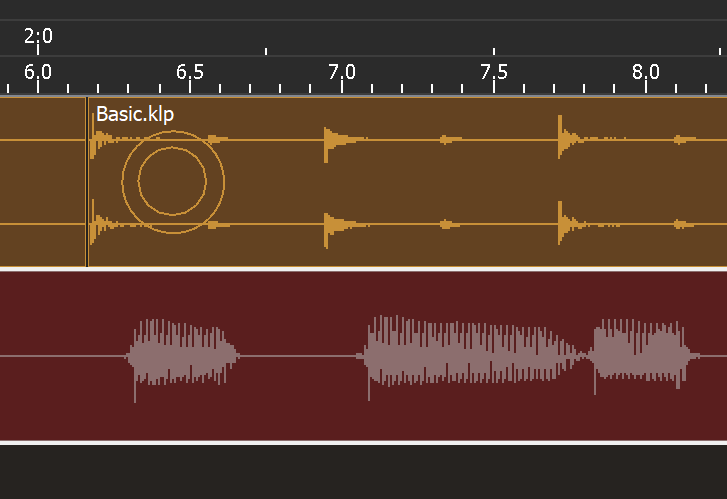 Delay in a recorded wave