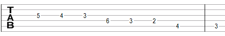 Descending enigmatic scale in traditional notation